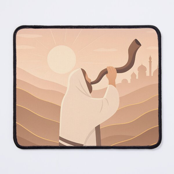 Item preview, Jewish Shofar Poster – Rosh Hashanah Wall Art, Hebrew Spiritual Decor, Minimalist Judaica Print designed and sold by AbstractAuraArt.