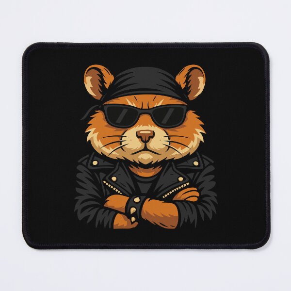Item preview, Hamster Biker Rider Leather Jacket Attitude designed and sold by Blok45.