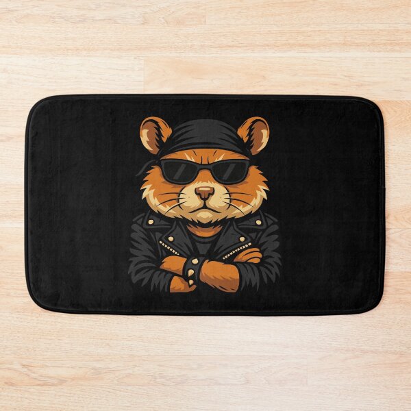 Item preview, Hamster Biker Rider Leather Jacket Attitude designed and sold by Blok45.