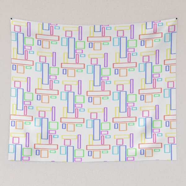 Item preview, Multicoloured rectangle pattern designed and sold by BerryBeach.
