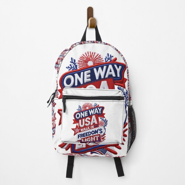 Item preview, One Way USA Freedom Embroidered Patch Design designed and sold by ArtDesignTp.