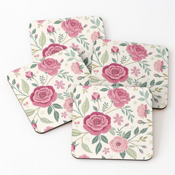 Item preview, Vintage Pink Rose Floral Pattern designed and sold by tretyakov.