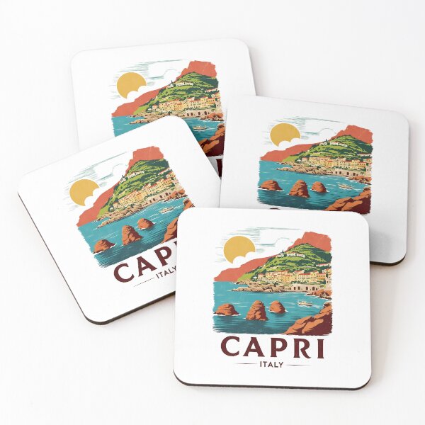 Item preview, A Vintage Travel Art of Capri - Italy  designed and sold by GoodOldVintage.