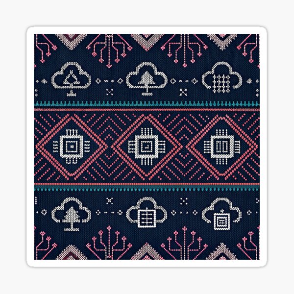 Artikel-Vorschau von Geeky Tech Fair Isle Strickmuster, designt und verkauft von tretyakov.