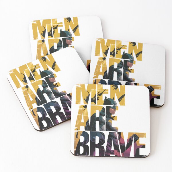 Item preview, Men Are Brave – Superhero-Inspired Text Design designed and sold by TRTrendyHouse.