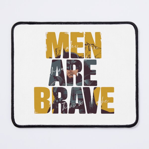 Item preview, Men Are Brave – Dark Hero Typography Art designed and sold by TRTrendyHouse.
