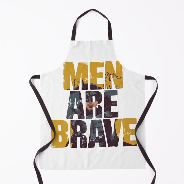 Item preview, Men Are Brave – Dark Hero Typography Art designed and sold by TRTrendyHouse.