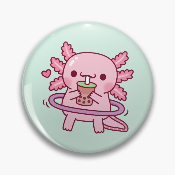 Item preview, Cute Axolotl Drinking Boba Tea While Hooping designed and sold by rustydoodle.