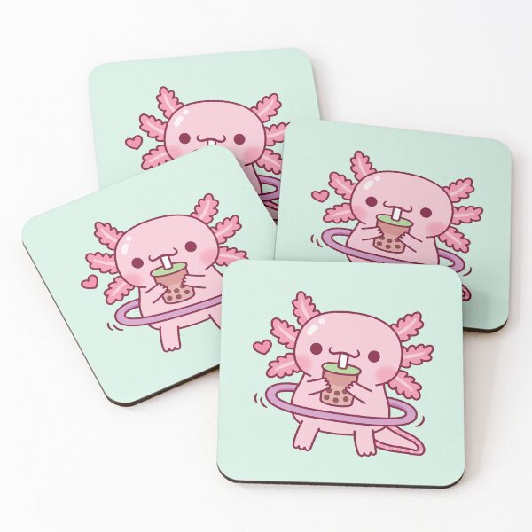 Item preview, Cute Axolotl Drinking Boba Tea While Hooping designed and sold by rustydoodle.
