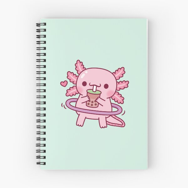 Item preview, Cute Axolotl Drinking Boba Tea While Hooping designed and sold by rustydoodle.
