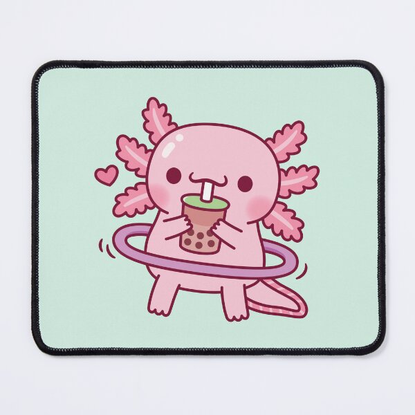 Item preview, Cute Axolotl Drinking Boba Tea While Hooping designed and sold by rustydoodle.