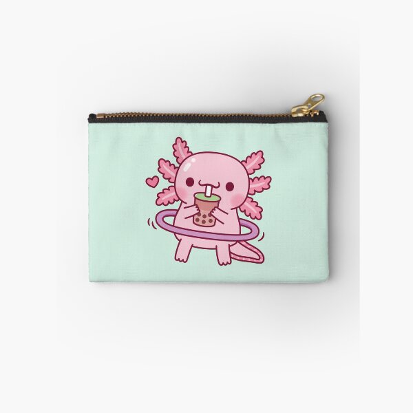 Item preview, Cute Axolotl Drinking Boba Tea While Hooping designed and sold by rustydoodle.