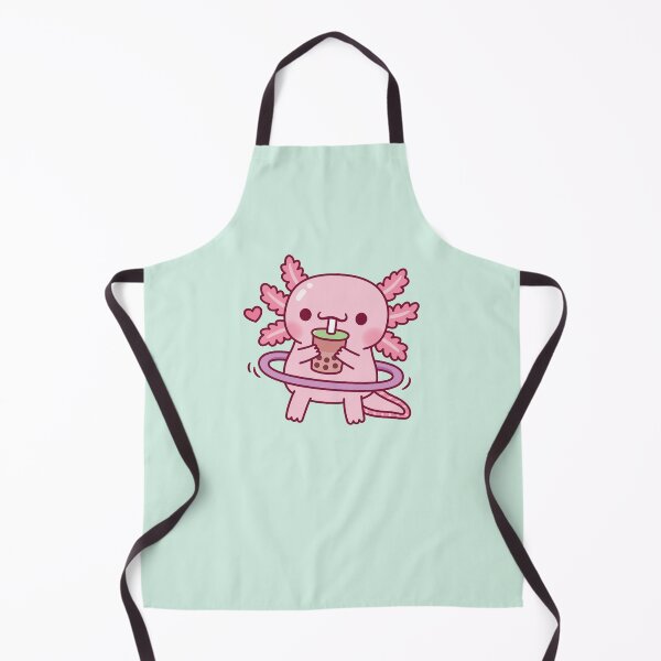 Item preview, Cute Axolotl Drinking Boba Tea While Hooping designed and sold by rustydoodle.
