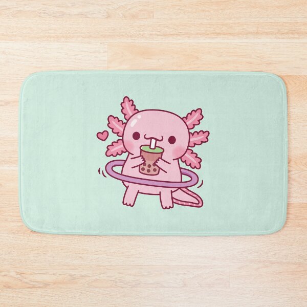 Item preview, Cute Axolotl Drinking Boba Tea While Hooping designed and sold by rustydoodle.