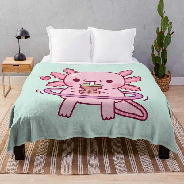 Item preview, Cute Axolotl Drinking Boba Tea While Hooping designed and sold by rustydoodle.