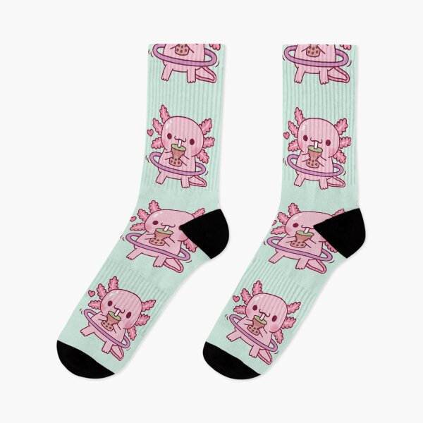 Item preview, Cute Axolotl Drinking Boba Tea While Hooping designed and sold by rustydoodle.