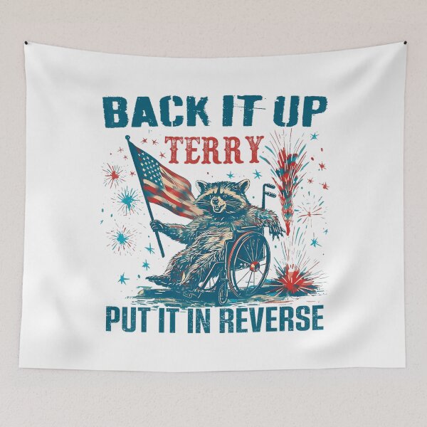 Item preview, Vintage Back It Up Terry Put It In Reverse Raccoon 4Th July Firework designed and sold by SpeedyPrints.