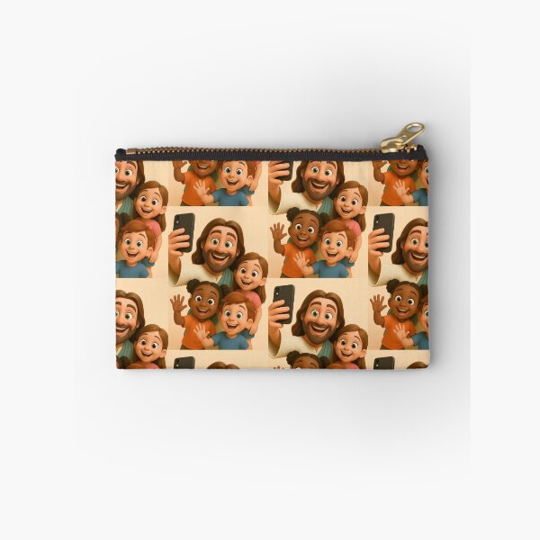 Item preview, Cute 3D Cartoon Jesus Holding a Flower – Wholesome Christian Art Design designed and sold by CrossCrafted.