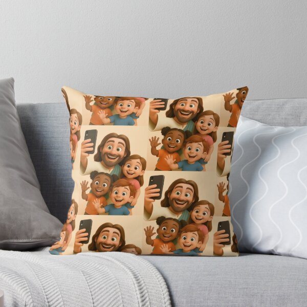 Item preview, Cute 3D Cartoon Jesus Holding a Flower – Wholesome Christian Art Design designed and sold by CrossCrafted.