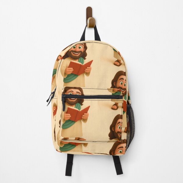 Item preview, Cute 3D Cartoon Jesus Holding a Flower – Wholesome Christian Art Design designed and sold by CrossCrafted.