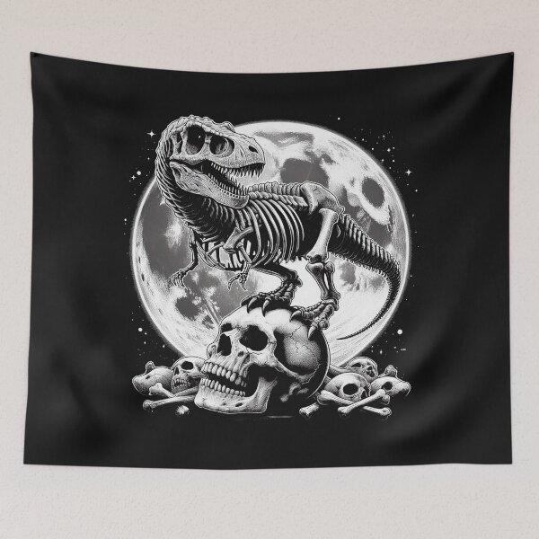 Item preview, Dinosaur Skeleton Tyrannosaurus Rex Goth Tee Shirt designed and sold by candiscamera.