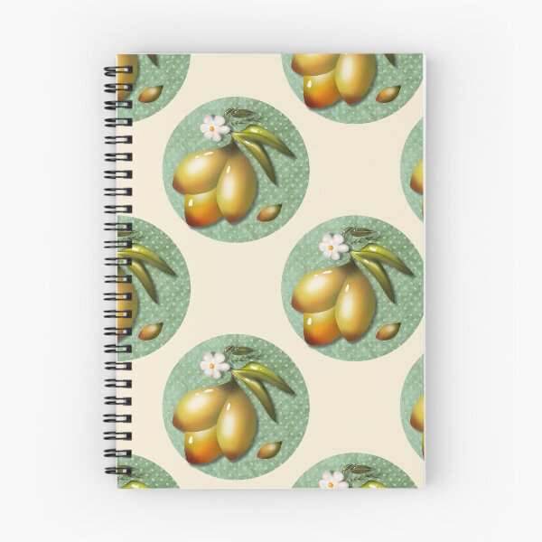 Item preview, Golden Mango Fruit Pattern – Elegant Tropical Botanical Design designed and sold by Almanzart.