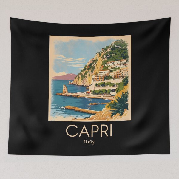 Item preview, A Vintage Illustration of Capri - Italy  designed and sold by GoodOldVintage.