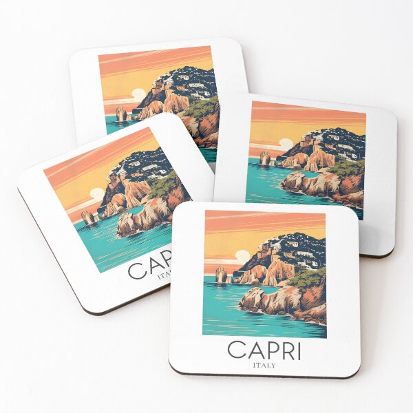 Item preview, A Pop Art Travel Print of Capri - Italy  designed and sold by StudioRedKoala.