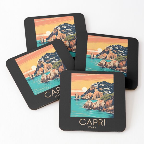 Item preview, A Pop Art Travel Print of Capri - Italy  designed and sold by StudioRedKoala.