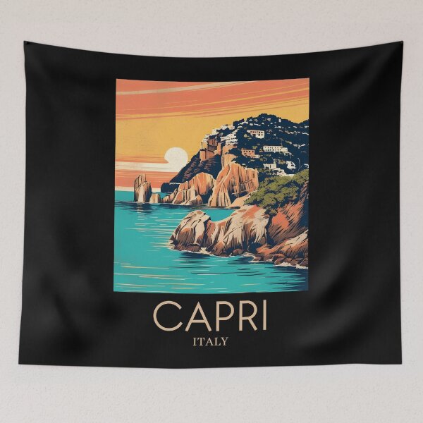 Item preview, A Pop Art Travel Print of Capri - Italy  designed and sold by StudioRedKoala.