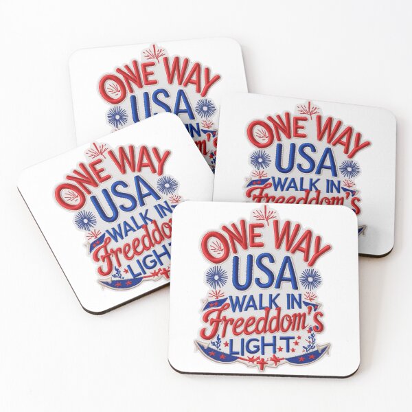 Item preview, One Way USA Freedom Embroidered Patch Design designed and sold by ArtDesignTp.