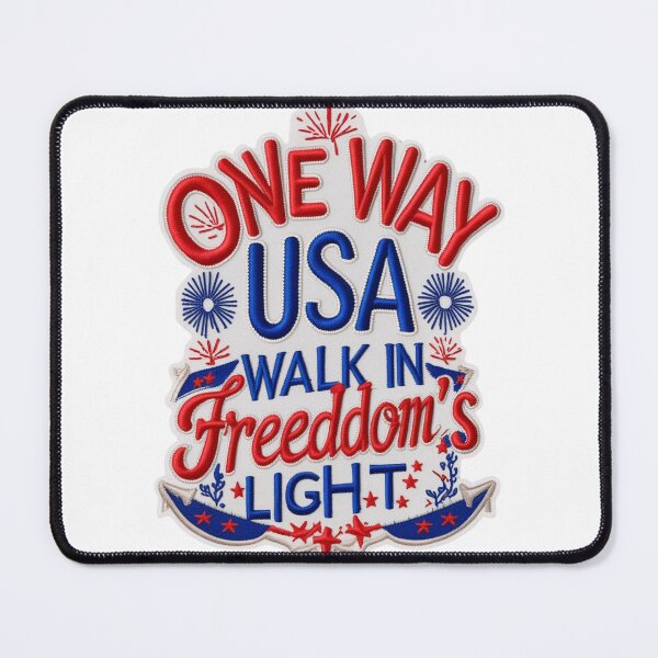 Item preview, One Way USA Freedom Embroidered Patch Design designed and sold by ArtDesignTp.