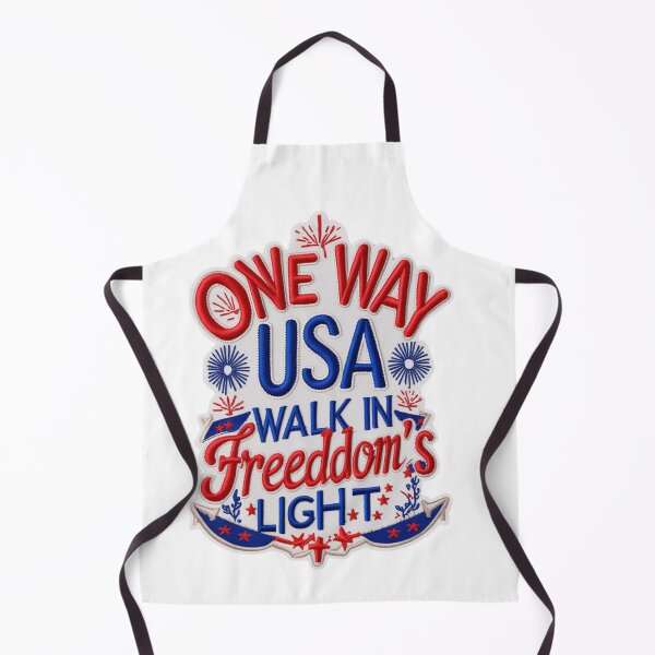 Item preview, One Way USA Freedom Embroidered Patch Design designed and sold by ArtDesignTp.
