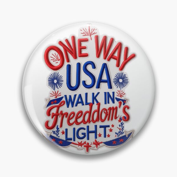 Item preview, One Way USA Freedom Embroidered Patch Design designed and sold by ArtDesignTp.