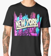 New York City skyline graffiti Men's Premium T-Shirt