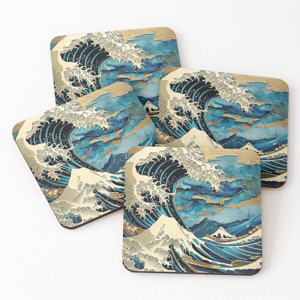Item preview, Golden Crest A Modern Homage to The Great Wave designed and sold by Topmaxdesign.