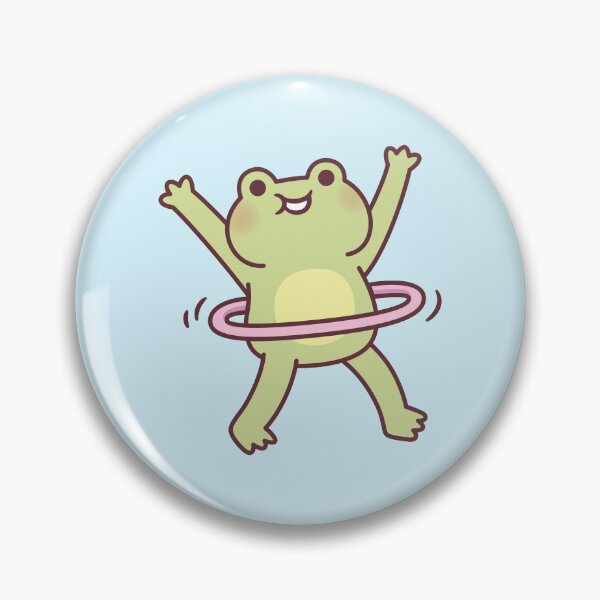 Item preview, Cute Frog Playing With Hoop designed and sold by rustydoodle.