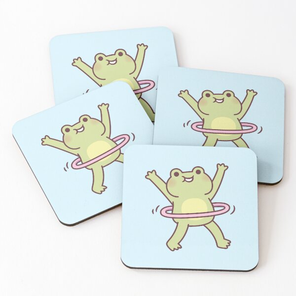 Item preview, Cute Frog Playing With Hoop designed and sold by rustydoodle.