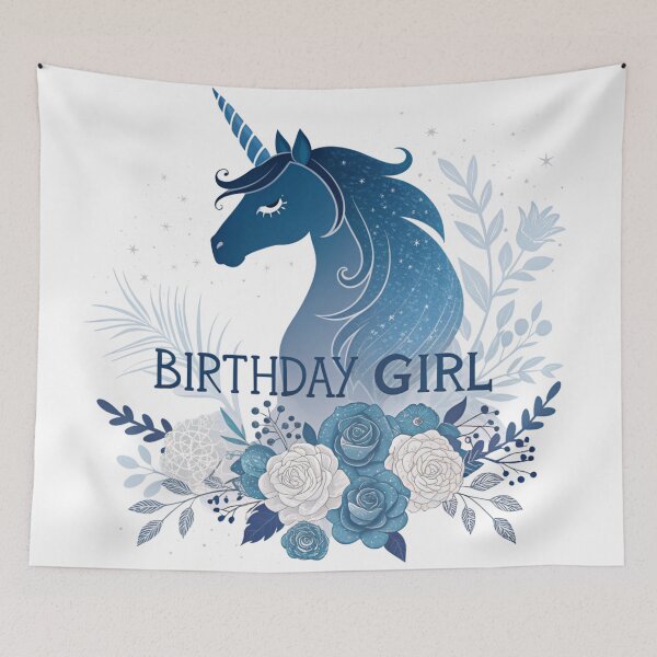 Item preview, Enchanted Unicorn Birthday Girl Art Print designed and sold by Melia-Store.