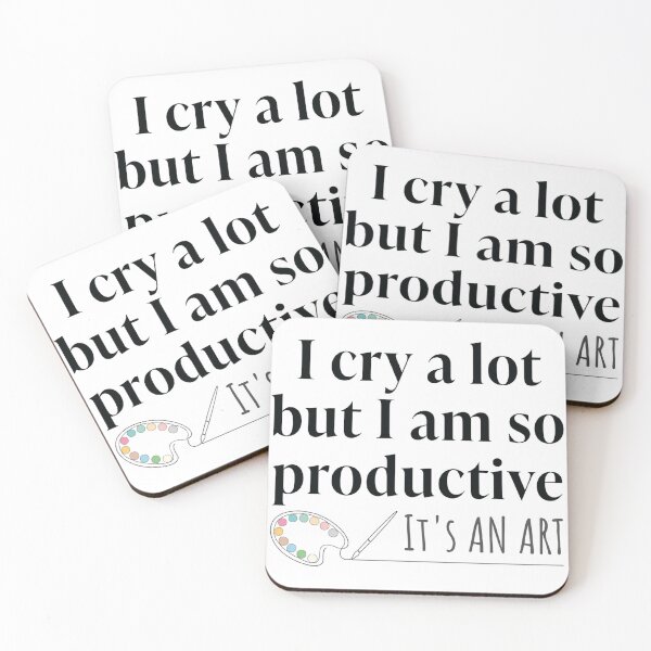 Item preview, I Cry A Lot But I Am So Productive | Swiftie Mood designed and sold by Gems-Canvas.