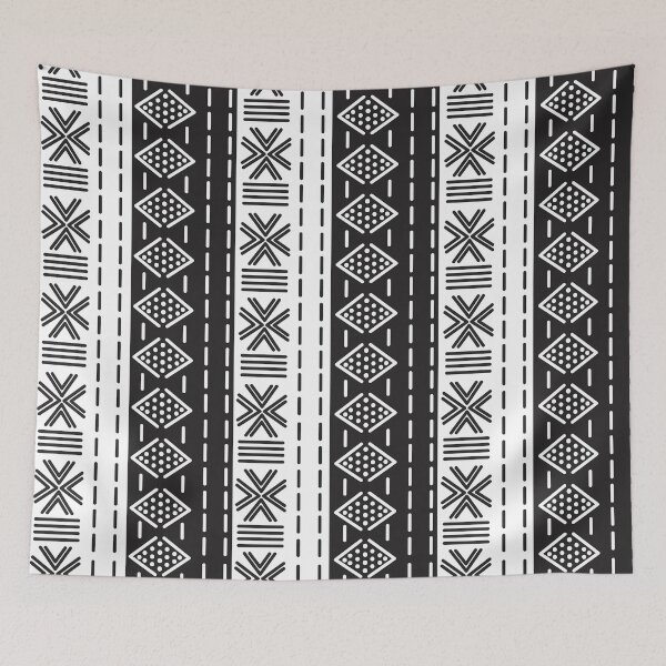 Item preview, Bogolan Black and white pattern designed and sold by Wolagno.