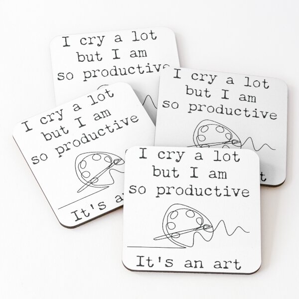 Item preview, I Cry A Lot But I Am So Productive | Swiftie Mood designed and sold by Gems-Canvas.
