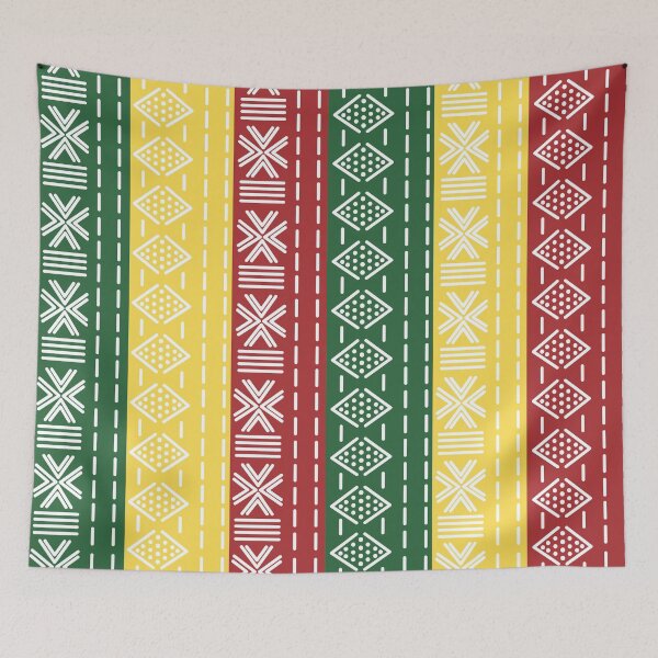 Item preview, Bogolan Rasta three colors - red yellow green designed and sold by Wolagno.