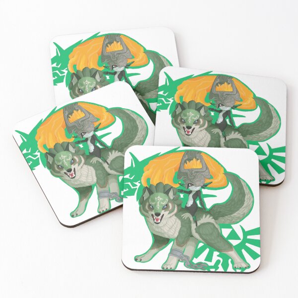 Item preview, Twilight princess with green wolf inspired from zelda designed and sold by Les ateliers Miloja.
