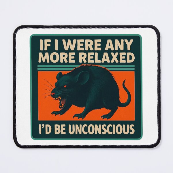Item preview, Feral Relaxation – Dark Humor Rat Illustration designed and sold by Soft rot studio.