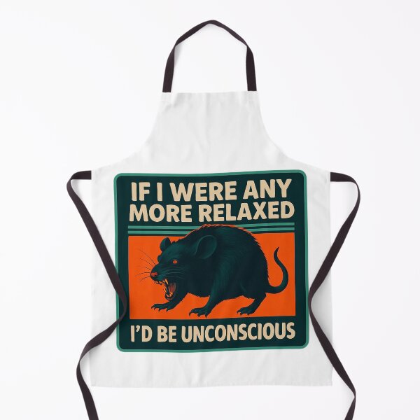 Item preview, Feral Relaxation – Dark Humor Rat Illustration designed and sold by Soft rot studio.