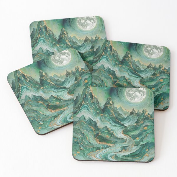 Item preview, Emerald Dreamscape River of the Moonlight Peaks designed and sold by Topmaxdesign.