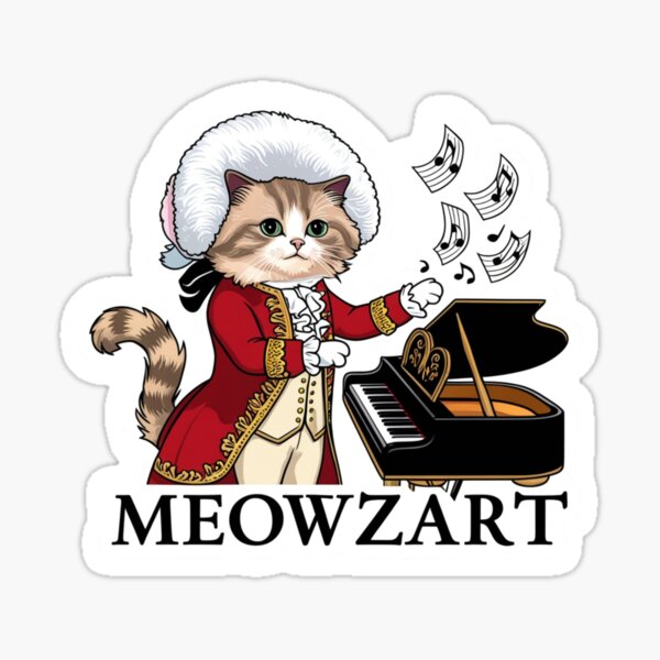 Item preview, Cat Composer in Mozart Style (High quality) designed and sold by Sakyverse.