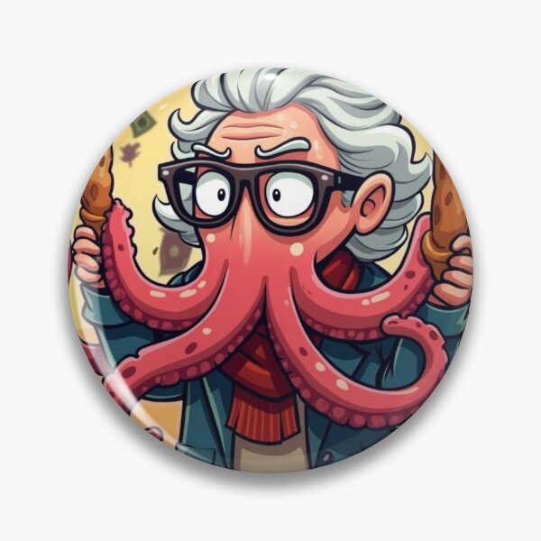 Item preview, Grandma Octopus Robbing a Bank with Baguettes – Viral Drop 2025 designed and sold by Imaginarium of Chaos falcon88 .