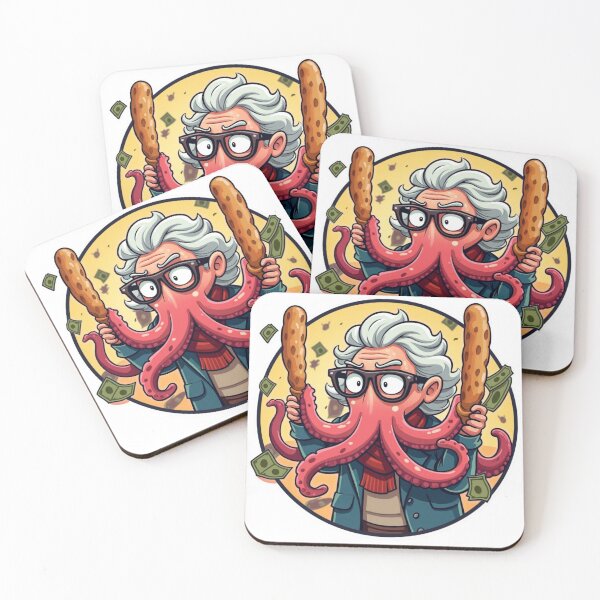 Item preview, Grandma Octopus Robbing a Bank with Baguettes – Viral Drop 2025 designed and sold by Imaginarium of Chaos falcon88 .